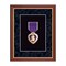 Framerly - Medal Frames and Display Cases 3"w x 5"h Medal Frame - Purple Heart Medal Frame - Cherry Moulding with Black Suede Matting